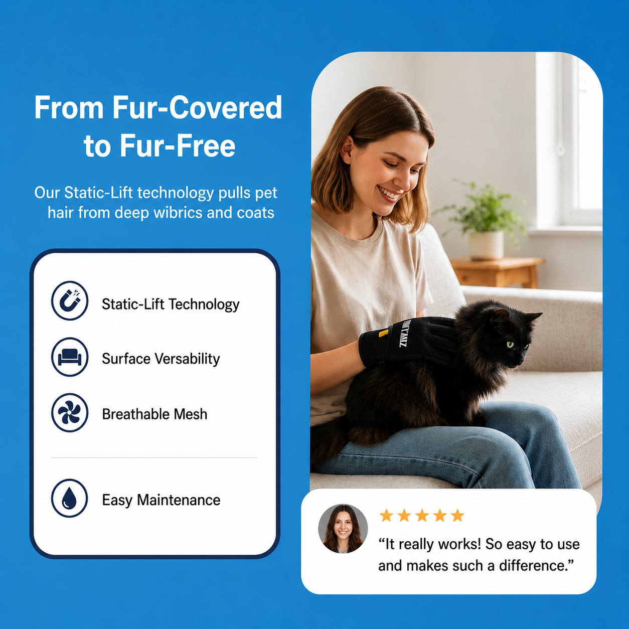 Pet Hair Removal Glove