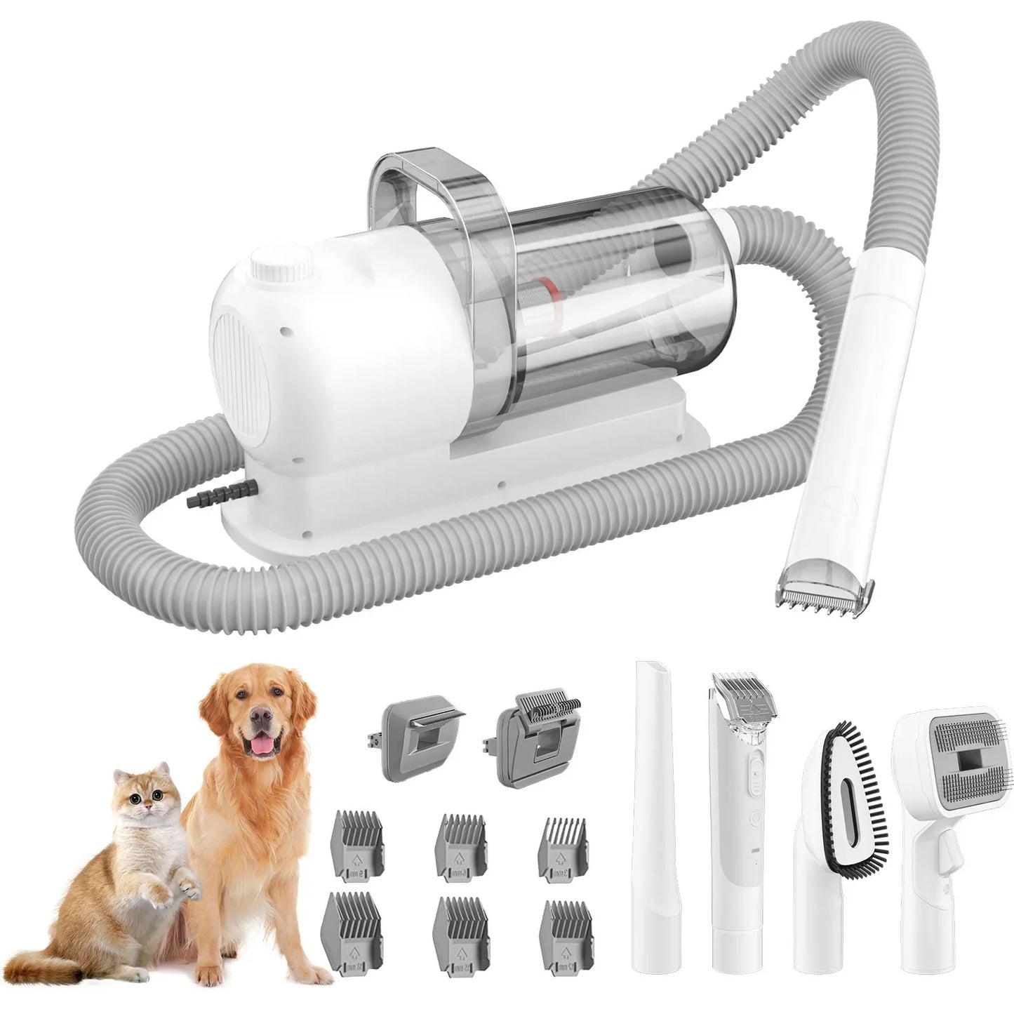 Pet Grooming Vacuum Kit – Powerful Fur Remover for Dogs & Cats